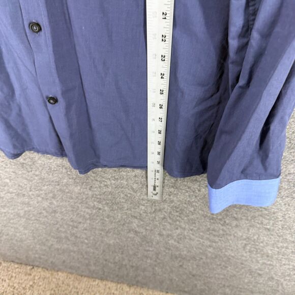 Guess Shirt Men 2XL Gray Button Up Collared Long Sleeve Regular Fit Solid - Picture 5 of 6